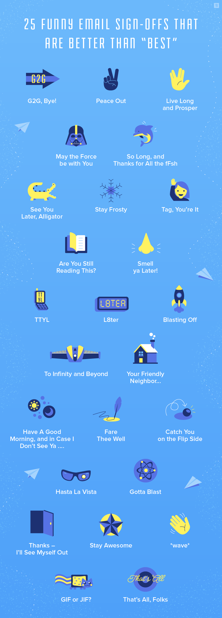 25 funny email sign offs that are better than best