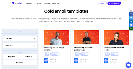 content hubs examples lemlist
