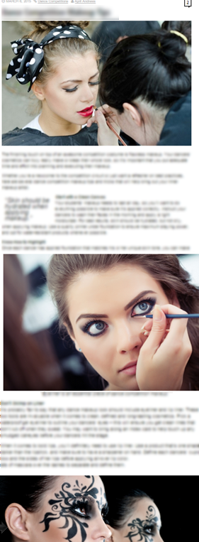 Dance competition makeup