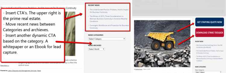 Insert CTAs for more conversions